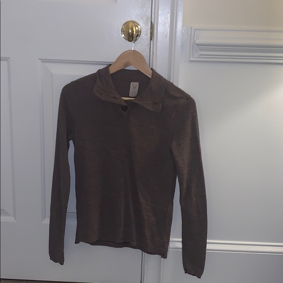 Purple Quarter Button Down Sweater- We The Free - Picture 1 of 1